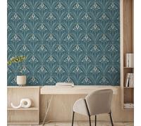 Muriva Elegance Bellflower Vinilo Papel Pintado Geométrico Art Déco Flores - 5