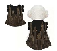 Art Deco Building L - Ropa para mascotas para perros pequeños, bonito traje de verano para cachorros, ropa suave y transpirable para mascotas para gatos