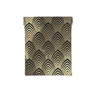 Art Déco Champaigne Negro Escamas de Oro Conchas Marinas, Squeeze Top Wallet Bolsa de Almacenamiento para Mujer Monedero pequeño Bolsa de Cambio