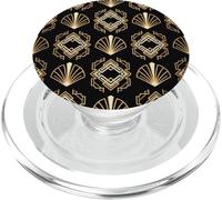 Art Deco Fan Geometría Casino Retro Elegante Gráfico PopSockets PopGrip para MagSafe