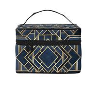 Art Déco Fantasía Azul, Bolsa de Maquillaje Bolsa de cosméticos Bolsa de Aseo de Viaje portátil Estuche para lápices