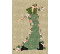 Art Deco Fashion & Cat Notebook: Illustrated Flowers Art