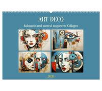 Art Deco. Kubismus und surreal inspirierte Collagen (Wandkalender 2026 DIN A2 quer), CALVENDO Monatskalender: Eine Hommage an Meisterwerke der Moderne