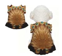 Art Deco Peacock L - Ropa para mascotas para perros pequeños, bonito traje de verano para cachorros, ropa suave y transpirable para mascotas para gatos