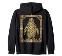 Art Deco Penguin Geometric Stylized Design Sudadera con Capucha