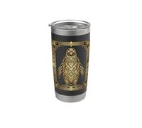 Art Deco Penguin Geometric Stylized Design Vaso térmico de acero inoxidable de doble pared