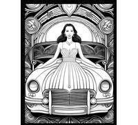 Art Deco People and Cars Coloring Book