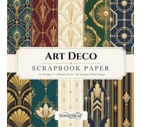 Art Deco Scrapbook Paper: Double-Sided Craft Paper - Perfect for Scrapbooking, Card Making, Junk Journaling, Collage and Mixed Media