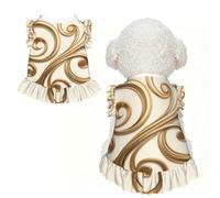 Art Deco Scroll L - Ropa para mascotas para perros pequeños, bonito traje de verano para cachorros, ropa suave y transpirable para mascotas para gatos