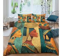 Art Deco Style illust Funda de Edredón Microfibra 3 Piezas Impresión 3D Cierre de Cremallera Oculta Arte Deco Estilo ilustración Funda Edredon Fundas de Almohada Antibacteriana King（220x240cm）