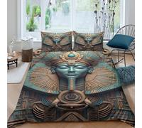 Art Deco Style Statue Funda Edredon 3 Piezas Compuesto Impresión 3D Cierre de Arte Deco Estilo Statue Funda de Edredón Funda de Almohada a Juego Lavables for Adolescentes Double（200x200cm）