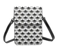 Art Deco Swans negro sobre blanco bandolera bandolera para teléfono móvil mujer Pu pequeña cartera cruzada bolso de hombro