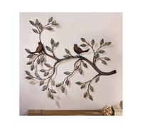 Art Deco Wall Bird - Love Birds On Branches - Metal Hanging Sculpture - Retro Wall Decor