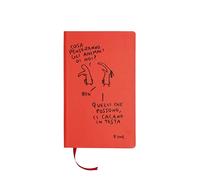 Art&Design24 - Cuaderno "Gli Scarabocchi di Maicol&Mirco" Gráfica "Cacca", tapa roja con elástico negro, 240 páginas blancas, papel de 70 g 100% ecológico, 13 x 21 cm