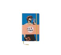 Art&Design24 - Cuaderno oficial TVBOY, diseño de David the Tourist, marcador y goma amarilla, 240 hojas blancas, papel de 70 g ecológico, formato 13 x 21 cm
