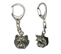 Art-Dog Lindo Llavero Perro - Colección Exclusiva Lindo Llavero West Highland White Terrier 3d - Lindos Llaveros Chapados en Plata con Cerradura de 2,5 cm - 2,6x2,4x8,7cm