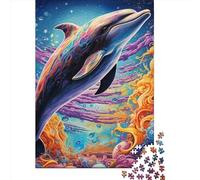 Art Dolphin Puzzles Imposible,desafío for Adults Entretenimiento Creativo 1000 Piezas Obra De Arte De Juego De para Adultos Y Niños Mayores De 12 Años 1000pcs (38x26cm)
