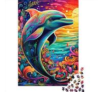 Art Dolphin Rompecabezas Imposible,desafío for Adults Juego Educativo 1000 Piezas Obra De Arte De Juego De para Adultos, Regalos A Partir De 14 Años 1000pcs (75x50cm)
