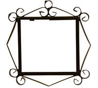 ART ESCUDELLERS HERRAJE 2 Letras Flor/Mosaico Mediano 10,9 cm x 11 cm Soporte Marco metálico en Color Negro para Azulejos Letras/numeros/simbolos para el diseños Mosaico Mediano y Flor Mediano