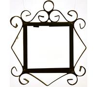 ART ESCUDELLERS HERRAJE 2 Letras Flor/Mosaico Mini 7,3 cm x 7 cm Soporte Marco metálico en Color Negro para Azulejos Letras/numeros/simbolos para el diseño Flor/Mosaico