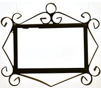 ART ESCUDELLERS HERRAJE 3 Letras Flor/Mosaico Mini 7,3 cm x 10,5 cm Soporte Marco metálico en Color Negro para Azulejos Letras/numeros/simbolos para el diseño Flor/Mosaico Mini