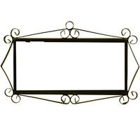 ART ESCUDELLERS HERRAJE 4 Letras Flor/Mosaico MEDIANO10,9 cm x 21,6cm Soporte Marco metálico en Color Negro para Azulejos Letras/numeros/simbolos para el diseños Mosaico Mediano y Flor Mediano