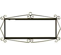 ART ESCUDELLERS HERRAJE 5 Letras Flor/Mosaico Mediano 10,9 cm x 27 cm Soporte Marco metálico en Color Negro para Azulejos Letras/numeros/simbolos para el diseños Mosaico Mediano y Flor Mediano