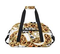 Art Ethnic Leopard Print Kids Duffel Bags for Girls Boys, Overnight Weekender Travel Bag 24L Sport Gym Duffel Bag Practice Tote Carry Bag, color, 24 L, Organizador de bolsas