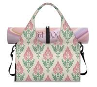 Art Flowers - Bolsa de lona deportiva étnica con compartimento para zapatos, fin de semana, bolsa de equipaje para gimnasio, yoga, viajes, color, L, Bolsa de viaje