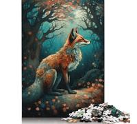 Art Fox Under The Tree - Puzzle de madera para adultos, 1000 piezas, puzle para 18+ y adultos, 1000 piezas (75 x 50 cm)