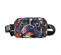 Art French Bulldog - Riñonera de moda para mujeres y hombres, gran capacidad, bolsa cruzada para pasaporte con correa ajustable para viajes, vacaciones, correr, Bulldog francés artístico, 1 size