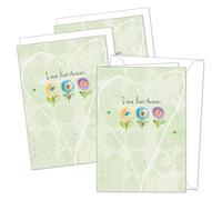 Art from the Heart - Tarjeta de felicitación de simpatía (12,7 x 17,7 cm) (3 paquetes + 3 sobres (Love Lives Forever)
