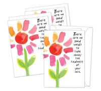 Art from the Heart - Tarjeta de felicitación de simpatía (12,7 x 17,7 cm) | Paquete de 3 + 3 sobres (sin buenas palabras)