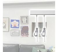 Art Gallery - Sistema de montaje en pared para colgar cuadros, riel de 300 cm con cable de 2,5 m y 1 gancho, ideal para lienzos, fotos, obras de arte en hoteles y oficinas