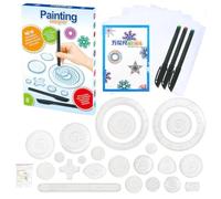 Art Gear Ruler - Juego de reglas geométricas para dibujo | 28 plantillas de seguimiento, herramienta de modelado para artistas y arquitectos, formas irregulares y diseño creativo