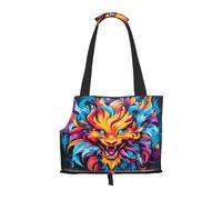 Art Graffiti Fox - Bolsa de hombro plegable portátil para mascotas, adecuada para llevar mascotas pequeñas