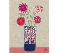 Art Group Lienzo Impreso Bess Harding Four Pink Flowers, Algodón, Multicolor, 1.80 x 30.00 x 40.00 cm