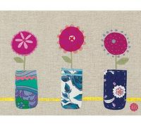 Art Group Lienzo Impreso Bess Harding Three Pink Flowers, Algodón, Multicolor, 1.80 x 30.00 x 40.00 cm