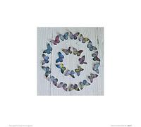 Art Group The Howard Shooter (círculo de Mariposas), impresión artística, Papel, Multicolor, 30 x 30 x 1,3 cm