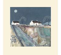 Art Group The Louise O'Hara (Un Prado Acolchado de Moonlight) - Impresión montada 40 x 40 cm, Papel, Multicolor, 40 x 40 x 1,3 cm