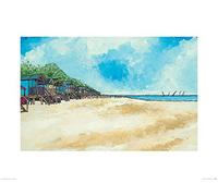 Art Group The Stuart Roy (Summer Beach Huts III) - Impresión artística (60 x 80 cm, Papel, Multicolor, 60 x 80 x 1,3 cm)