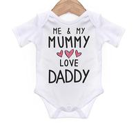 ART HUSTLE Me and My Mummy Love Daddy Body de manga corta para bebé o niña