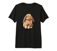 Art Illustration Mini Holland Lop Bunny Rabbit Lover Camiseta Premium