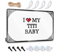 Art Indie - Letrero de lata personalizado, Essentials resistente a la decoloración I Love My Titi Baby para el hogar y la cocina, decoración vintage decorativa para fiesta (20 x 30 cm)