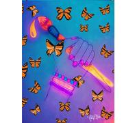 'Art Is My Superpower' Electric Paintbrush, 200 Unlined, Floral Detailed Page, 8x11, Hardcover Journal, Art Pad, Sketchbook, Drawing Book: Made With ... By: Artist Mary Elisabeth Linder @ MaryEMade