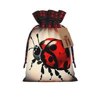 Art Ladybug Tracks - Bolsas de regalo de arpillera de retazos, bolsas de regalo de tela de calidad, ideales para vacaciones y ocasiones especiales