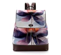 Art Magic Circle with Stars Zodiac Constelations Moon Phases PU Leather Backpack Purse for Women Fashion Ladies Travel Shoulder Bag, Multicolor 07, 27x12.3x32cm