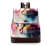 Art Magic Circle with Stars Zodiac Constelations Moon Phases PU Leather Backpack Purse for Women Fashion Ladies Travel Shoulder Bag, Multicolor 05, 27x12.3x32cm