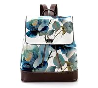 Art Magic Space Moon Stars Herbs and Butterflies - Mini mochila de piel sintética para mujer, mochila escolar, Multicolor 10, 27x12.3x32cm