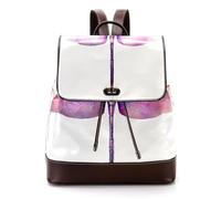 Art Magic Space Moon Stars Herbs and Butterflies - Mini mochila de piel sintética para mujer, mochila escolar, Multicolor 02, 27x12.3x32cm